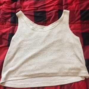 Sparkly silver crop top